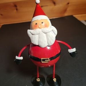 Metal Santa Claus, Christmas Decor, Red